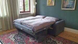 Kienreich Apartments Görlitz Wilhelmsplatz Bettsofa im Wohnzimmer