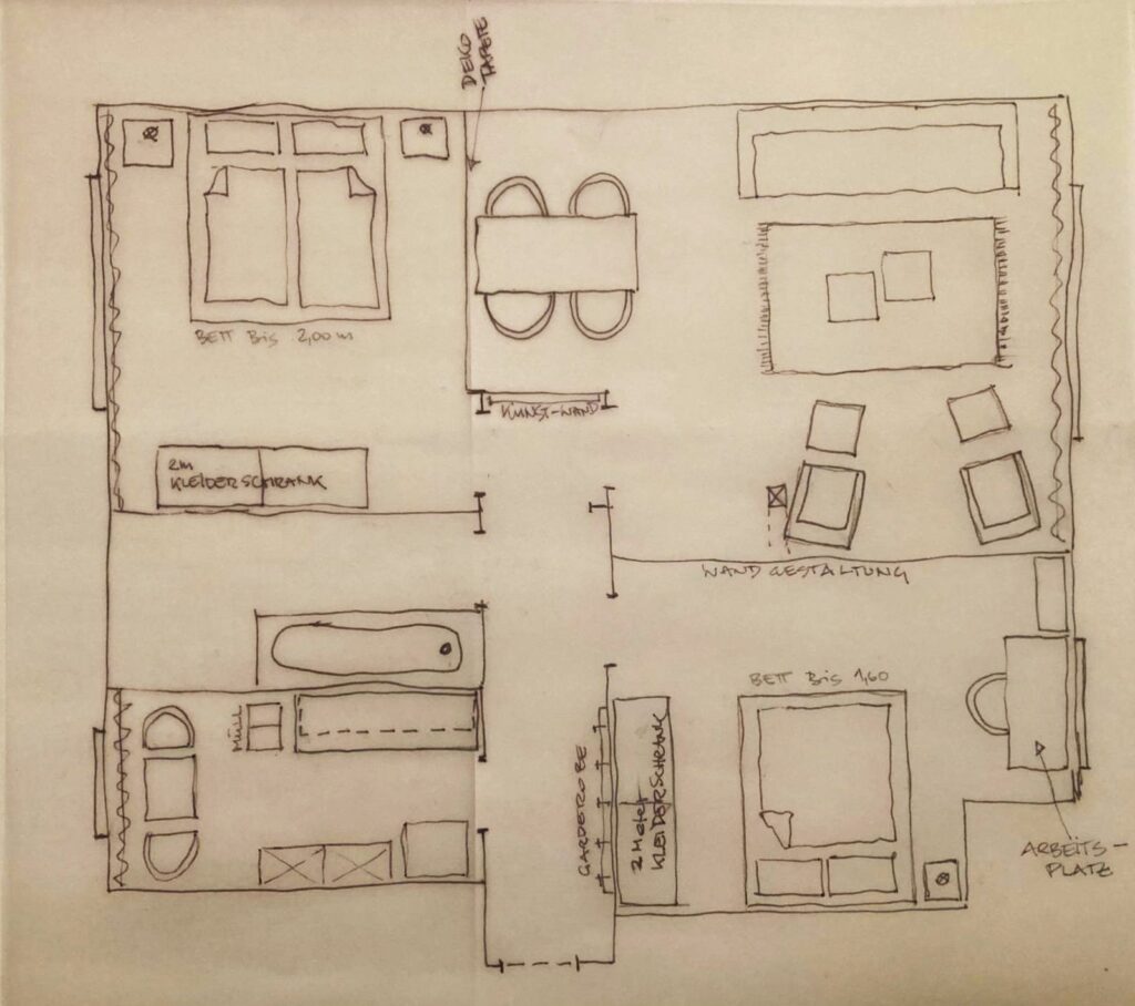 Grundriss Fewo Merseburg Kienreich Apartments Weißenfelser Straße Ferienwohnung